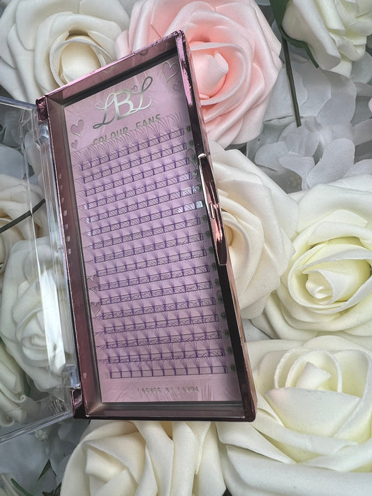 4D .007 Purple Coloured Pre Made Lashes