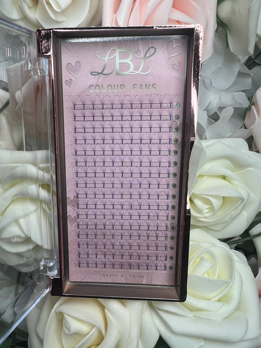 4D .007 Purple Coloured Pre Made Lashes